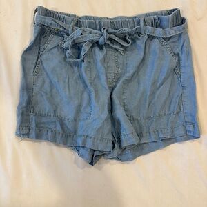 Copper Key Light Blue High Waist Shorts